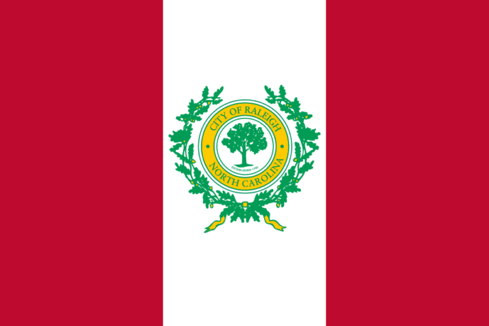 North Carolina Raleigh City Flag Decal