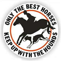 ONLY THE BEST HORSES ROUND HUNTING STICKER