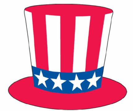Patriotic Hat Windshield Sticker