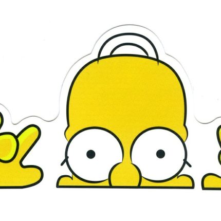 PEEKING HOMER funny cartoon sticker 2