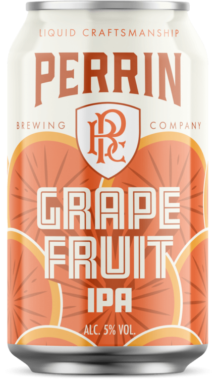 PERRIN BREWING COMPANY GRAPEFRUIT IPA CAN SHAPED STICKER