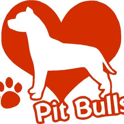 pitbull love die cut vinyl decal