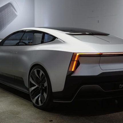 polestar precept electric sedan BACK