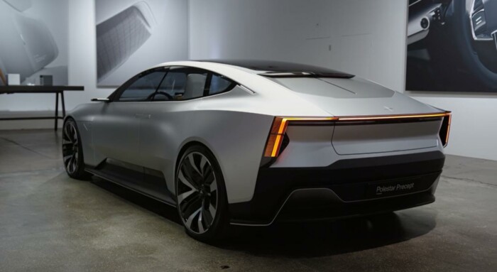 polestar precept electric sedan BACK