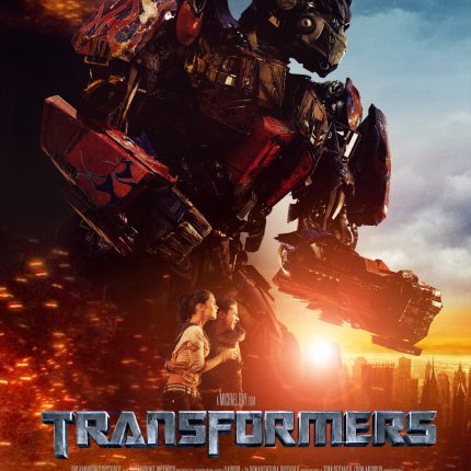 Rectangular Transformers Movie Poster Sticker