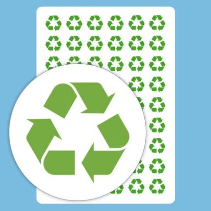 recycle sticker set of 54