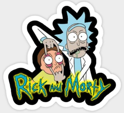 rick and morty GROSS FACE STICKER 2
