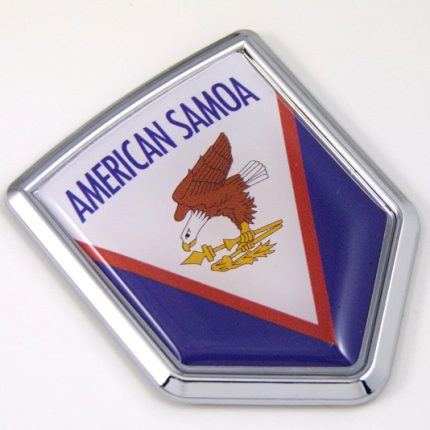 samoa american US state flag domed chrome emblem car badge decal