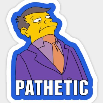 Simpsons Sticker PATHETIC Sticker