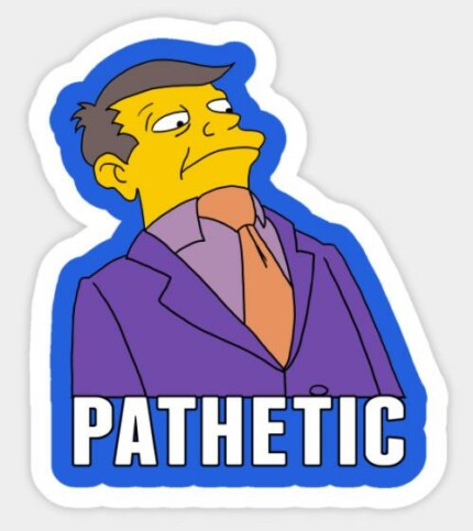 Simpsons Sticker PATHETIC Sticker