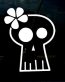 Skull Flower Vinyl Decal Sticker