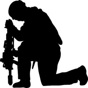 Soldier Kneeling Decal Sticker