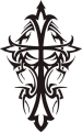 Tribal CROSS Sticker