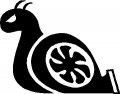 turbo snail funny auto decal