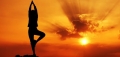Yoga at Sunset Sticker