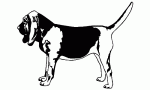 044 St Hubert Blood Hound Decal