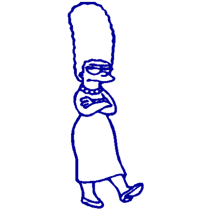 Marge Simpson decal