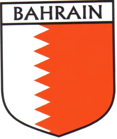 Bahrain Flag Crest Decal Sticker
