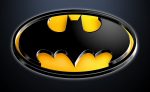 bat logo 3D looking oval sticker