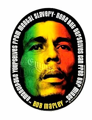 Bob Marley Oval Sticker
