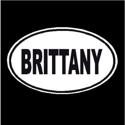 Brittany Oval Dog Decal