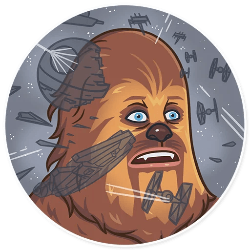 chewbacca wookiee star wars sticker 12