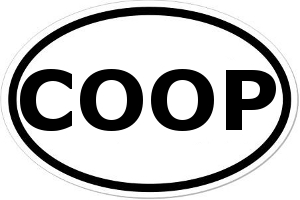 coop-OVAL bumper-sticker
