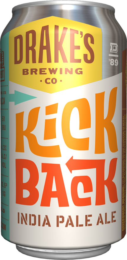 DRAKES BREWING KICK BACK IPA CAN SHAPED STICKER