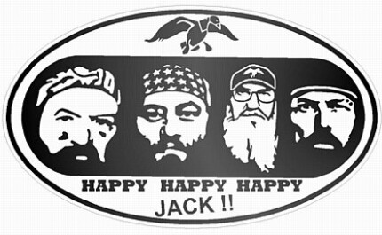Duck Dynasty Color Oval Sticker BLACK