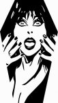 elvira mistress of the night die cut celeb decal