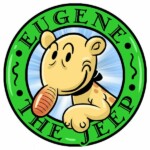 EUGENE THE JEEP COLOR POPEYE ROUND STICKER