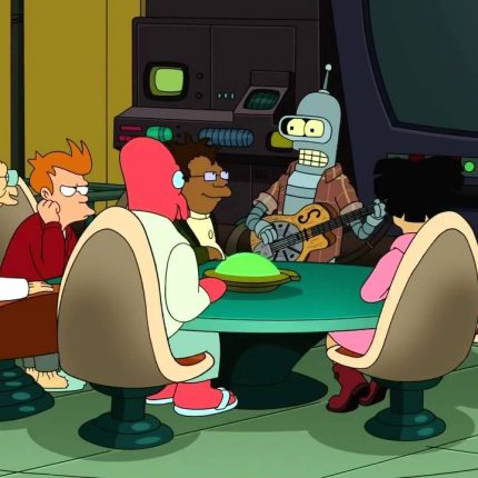 Futurama Round Table Sticker