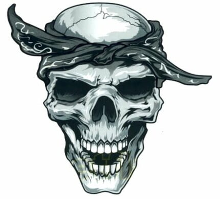 Gangster Skull Decal Sticker