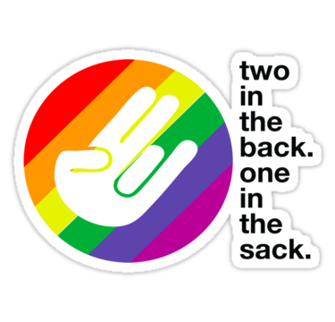 gay shocker sticker