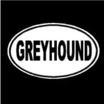 Greyhound Oval Dog Decal
