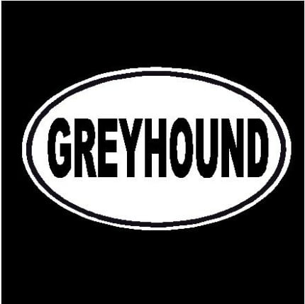 Greyhound Oval Dog Decal