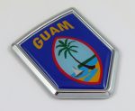 Guam Crest 3D Flag Chrome Auto Emblem