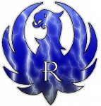 Gun Logo R - Lightning Blue