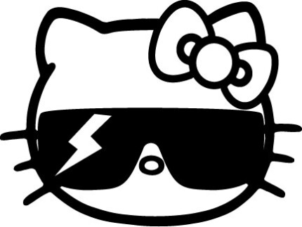 Kitty Shades Sticker 2