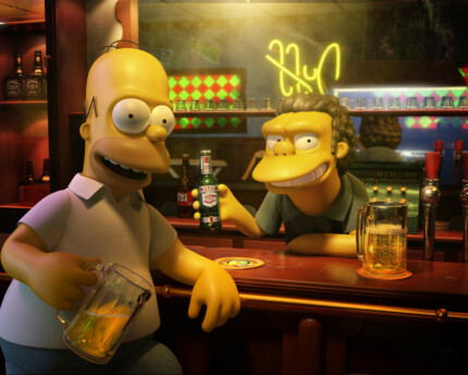 Homer Simpson and Moe Sticker