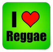 i love reggae square sticker