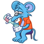 itchy and scratchy funny cartoon sticker 15