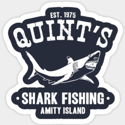 Jaws Quints Shark Fishing Sticker