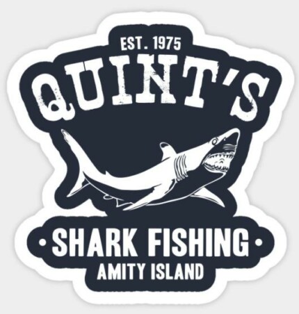 Jaws Quints Shark Fishing Sticker