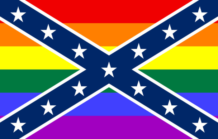 LGBT CONFEDERATE FLAG STICKER