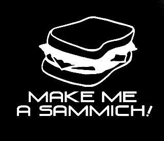 make me a sammich funny car sticker