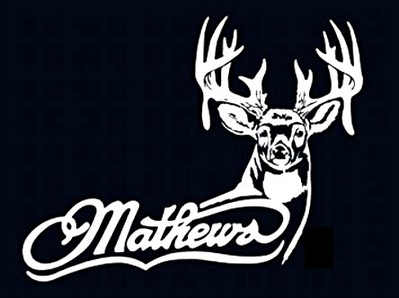 Mathews Archery Logo with Whitetail Deer Die Cut Decal