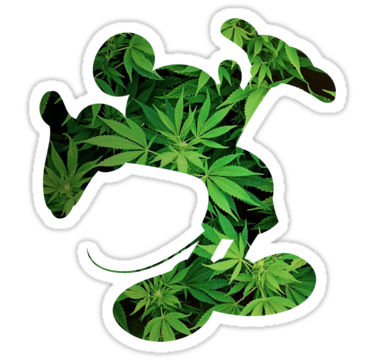 mickey shape weed sticker