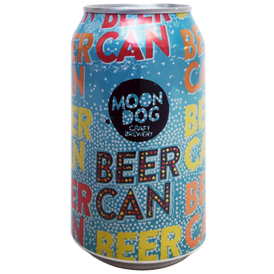 Moon Dog Beer Can STICKER