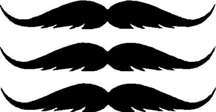 Mustache Sticker Set Style 6 Large
